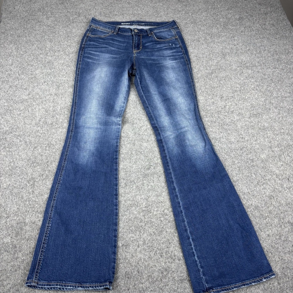 Old Navy Micro Flare Jeans Women's 4 Regular Medium Wash Retro Blue Denim Casual